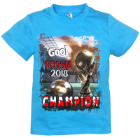 20-103104 "CHAMPION", Футболка, 8-12 лет, голубой 20-103104 "CHAMPION", Футболка, 8-12 лет, голубой